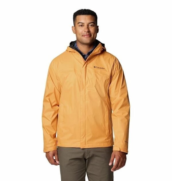 Columbia Men Yellow Omni Tech Watertight II Waterproof Rain Jacket, L