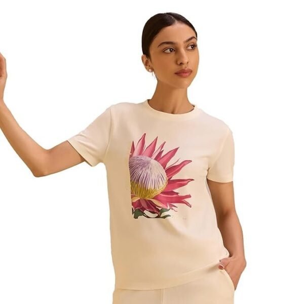 Alonge Women's Regular Fit Protea Graphic Tee