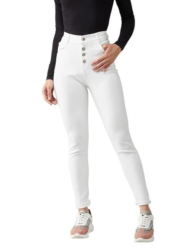 Miss Chase Women's Skinny Fit High Rise Regular Length Stretchable Denim Jeans