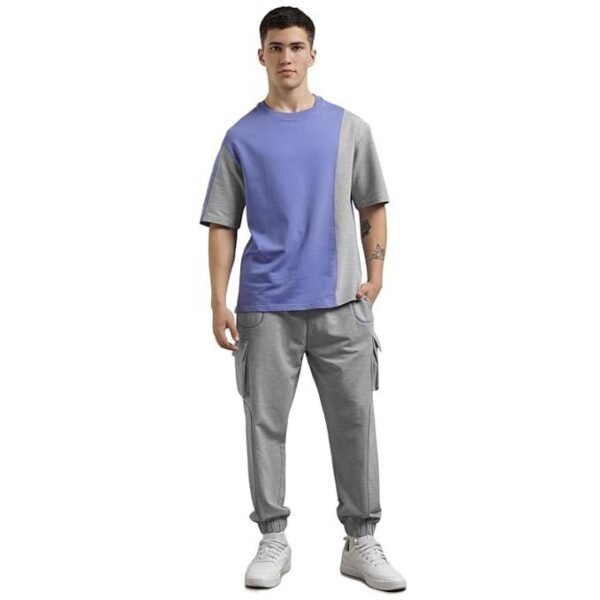 NOBERO Cotton Blend Oversized Casual Round Neck Co-Ord Set For Men Casual Sleepwear & Loungewear Set & Night Suits Set For Men