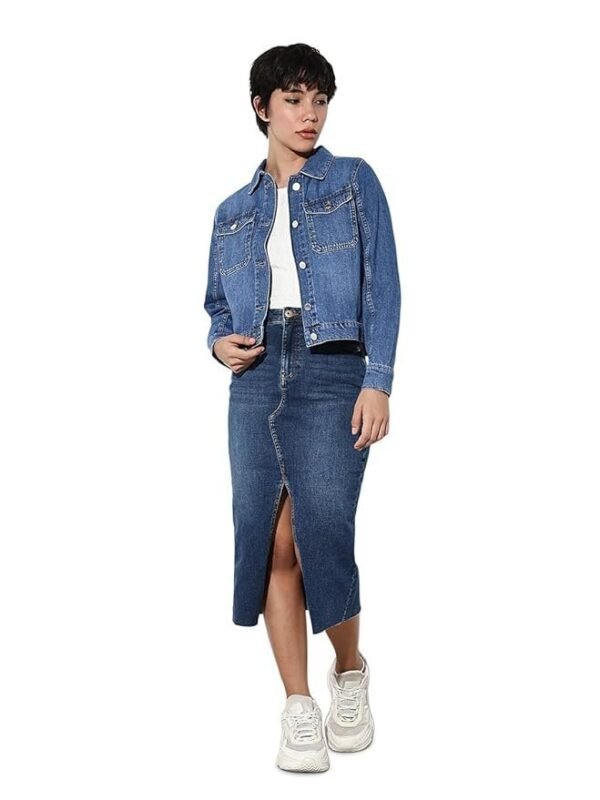 ONLY Women's Cotton Standard Length Denim Jacket