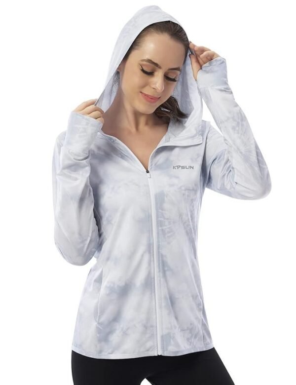 KPSUN Women's UPF 50+ UV Sun Protection Clothing Zip Up Hoodie SPF Long Sleeve Sun Shirt Fishing Hiking Outdoor Jacket