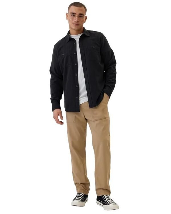 GAP Men’s Regular Fit Textured Mid Rise Pants