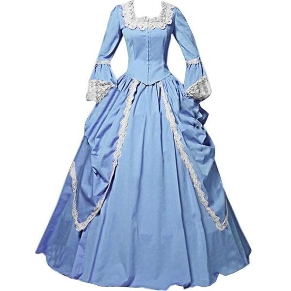 I-Youth Womens Lace Marie Antoinette Masked Ball Victorian Costume Dress