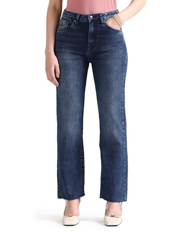 U.S. POLO ASSN. Women's Straight Fit High Rise Jeans
