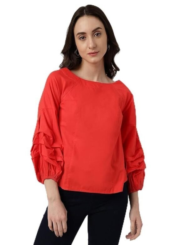 Marks & Spencer Womens Solid Cotton Boat Neck Regular Fit Top