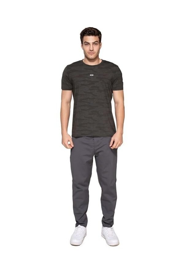 STRCH Men's Nylon Half Sleeve T-Shirt Regular Fit - Workout Activewear for Gym, Quick Dry Training, Running, Fitness, Jogging, Exercise, Casual Wear.