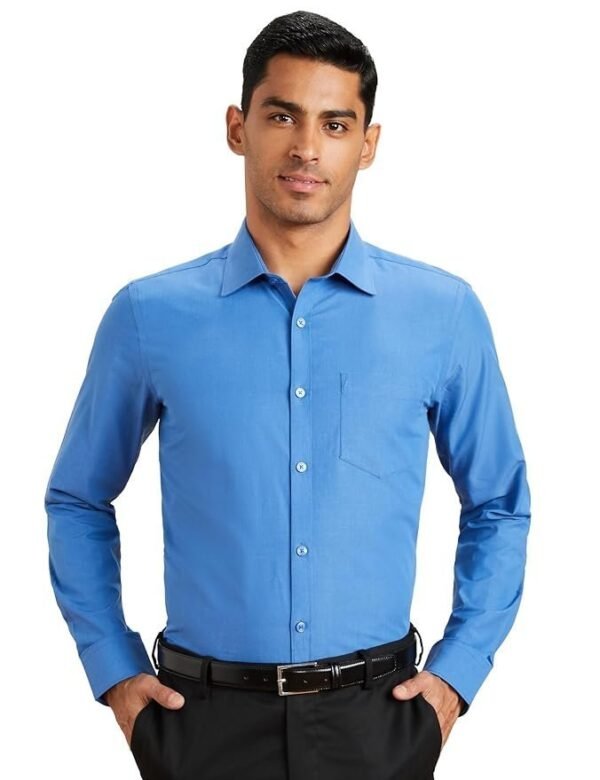 Symbol Men's Cotton Rich Formal Shirt | Plain | Full Sleeve - Regular Fit