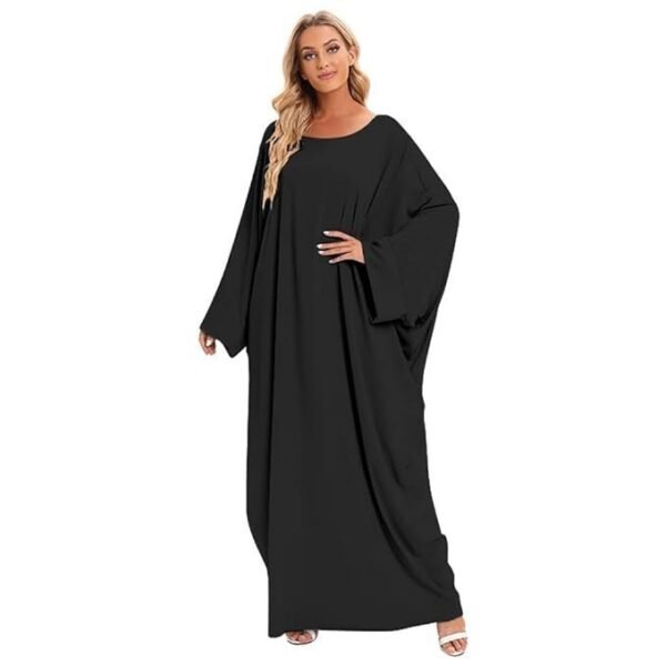 IKADEX Muslim Dress for Women Pakistani Kaftan Abaya Robe + Hijab Arabic Islamic Prayer Clothes Dubai Outfits