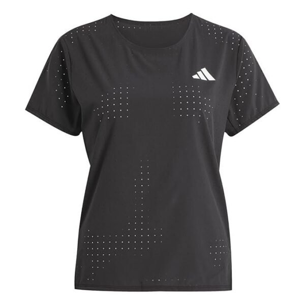 adidas Women's Polyester Geometric Slim Fit T-Shirt